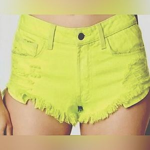 Carmar Green Neon Mogan Shorts Size 28